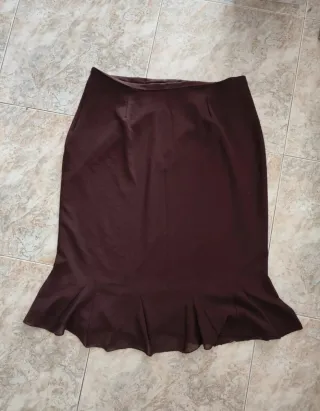 Falda vintage marrón