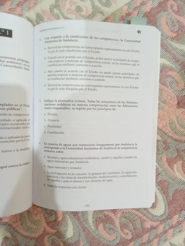 Cuestionario tipo test referenciado sobre el Es...