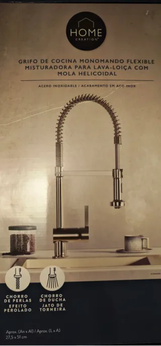 Grifo Cocina Home Creation Acero Inox