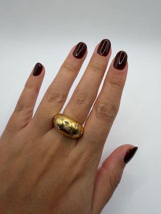 Anillo oro 18k estrellas diamantes