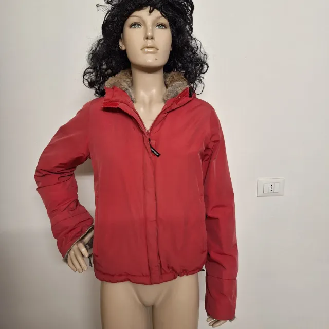 Giacca donna rossa con cappuccio