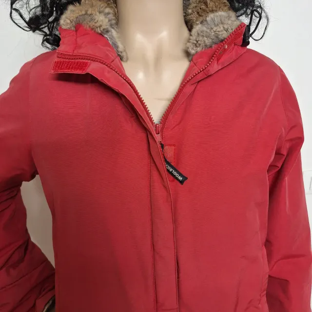 Giacca donna rossa con cappuccio