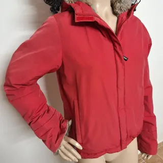 Giacca donna rossa con cappuccio