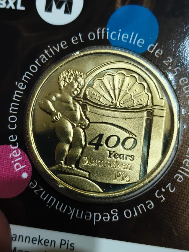 Moneda 2,50€ Bélgica Manneken Pis 400 Años