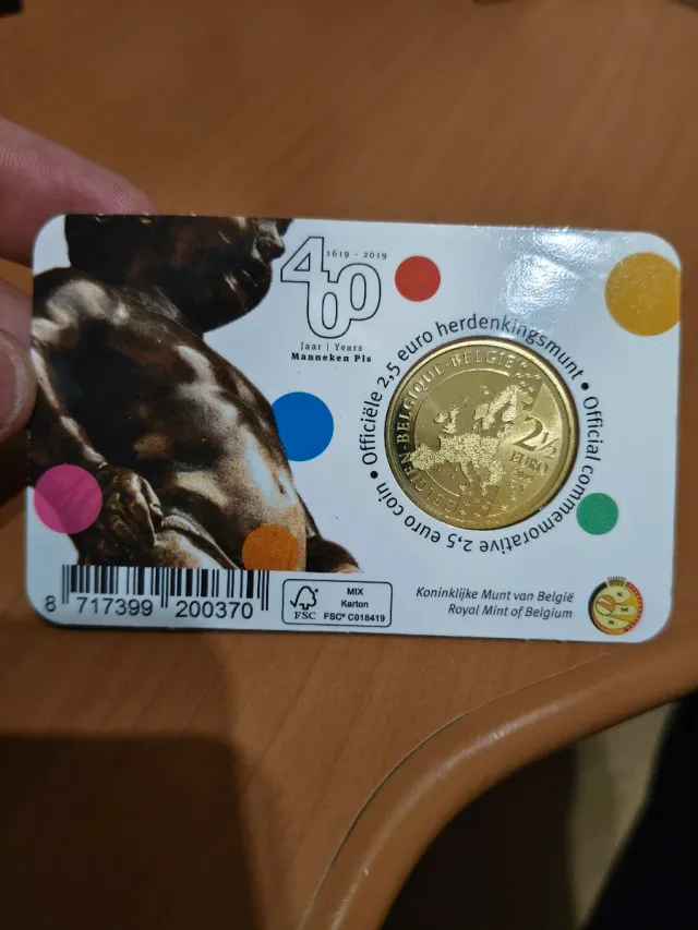 Moneda 2,50€ Bélgica Manneken Pis 400 Años