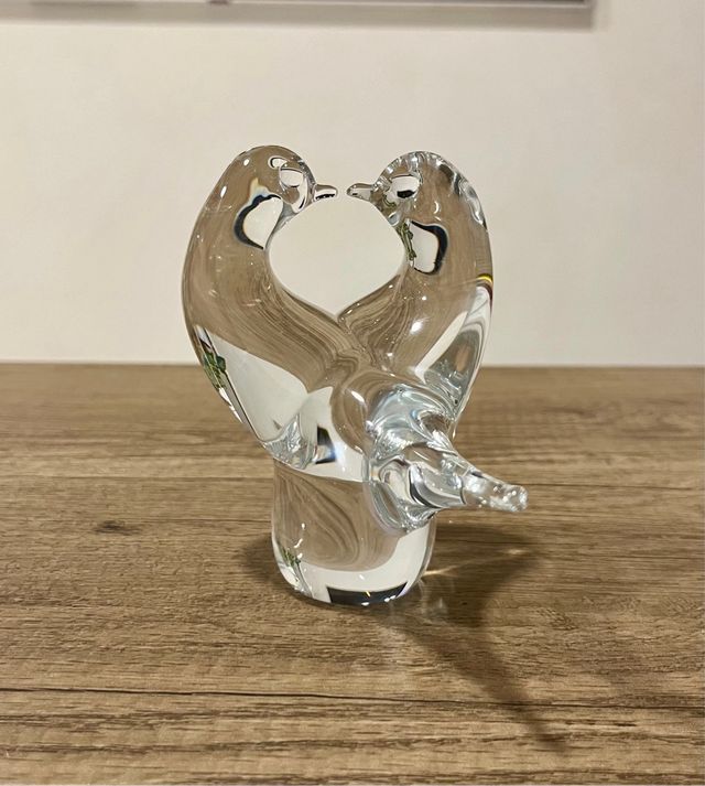 Coppia uccelli innamorati vetro Murano