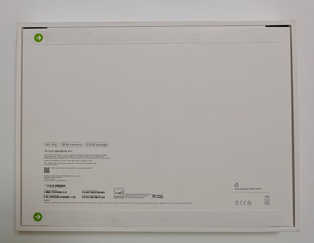 Apple Macbook Pro 14" M5 512GB 16GB Nuevo Sellado