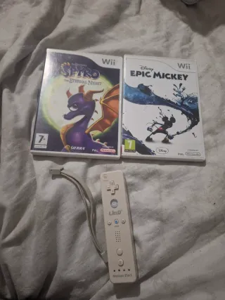 Lote 2 Juegos Wii + Mando Motion 2in1