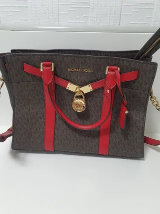 Bolso Michael Kors Marrón y Rojo a estrenar