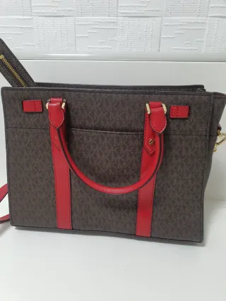 Bolso Michael Kors Marrón y Rojo a estrenar