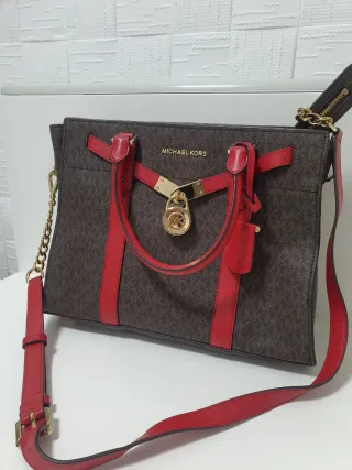 Bolso Michael Kors Marrón y Rojo a estrenar
