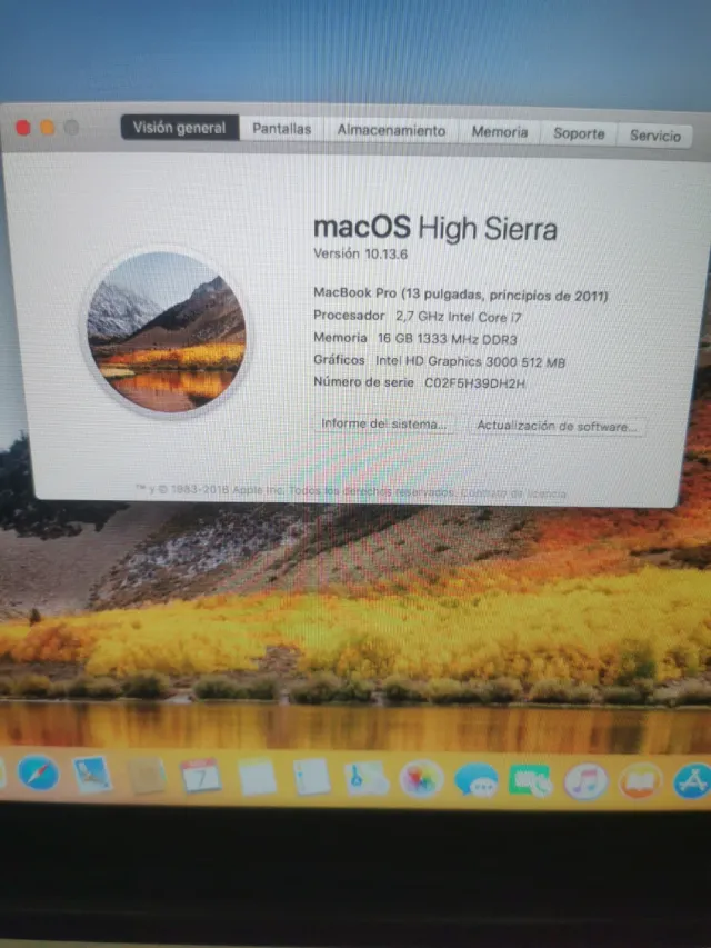 MacBook Pro 13' Intel i7 16GB RAM
