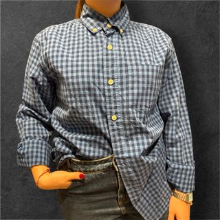 Camicia a quadri blu uomo