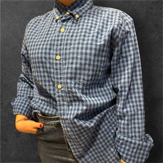 Camicia a quadri blu uomo