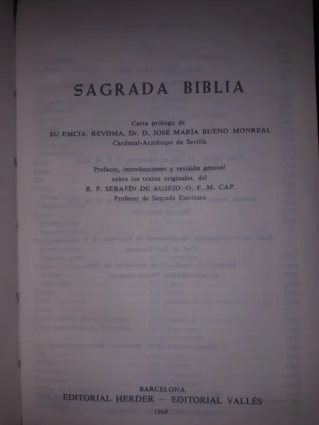 Sagrada Biblia Herder-Valles con ilustraciones1968