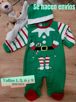 Pijama de bebé duende Tallas 1, 3, 6, 9 meses
