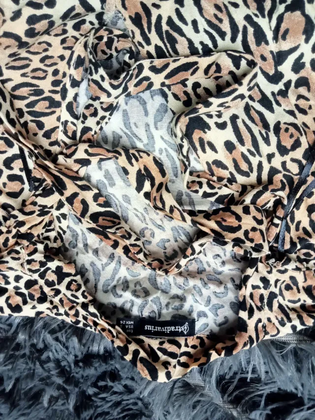 Blusa Atigrada Manga Larga