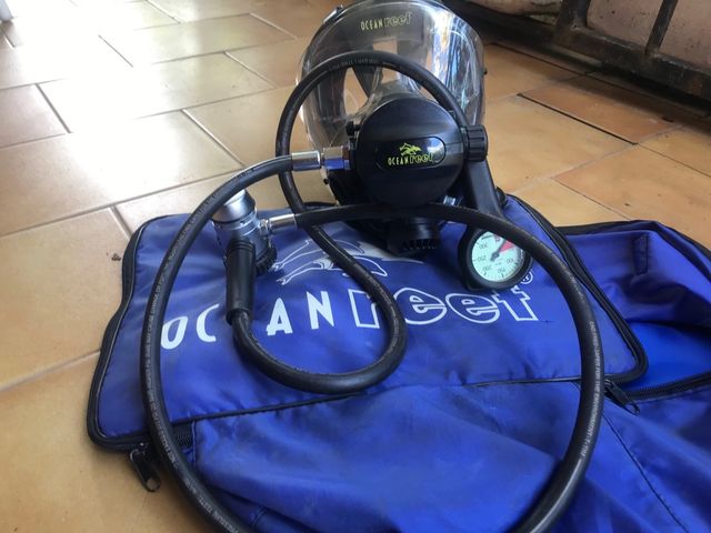 Máscara buceo Ocean Reef con regulador