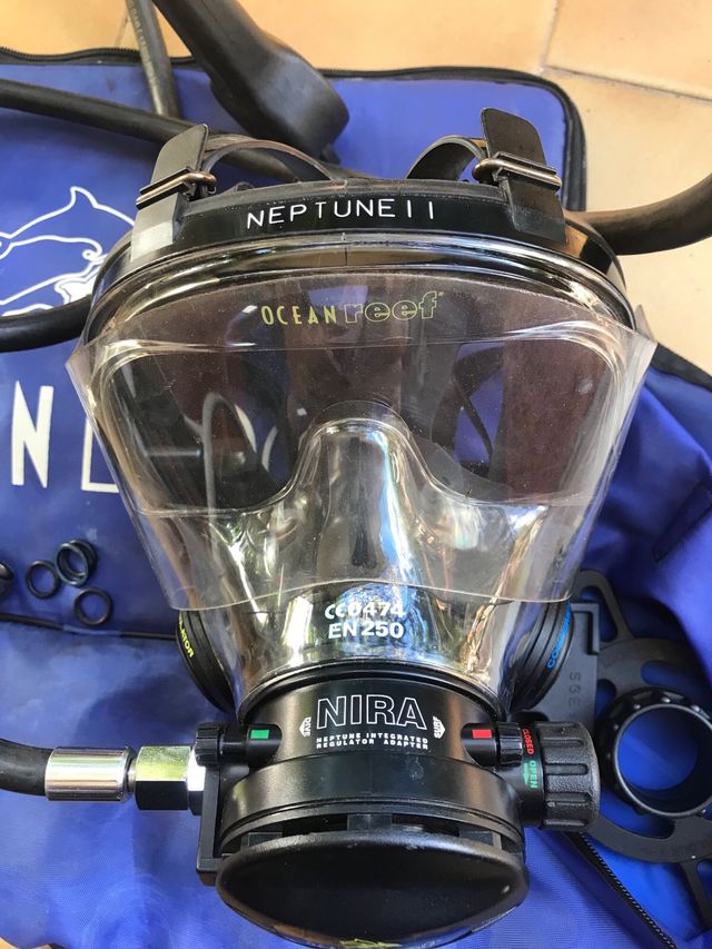 Máscara buceo Ocean Reef con regulador