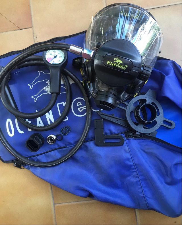 Máscara buceo Ocean Reef con regulador