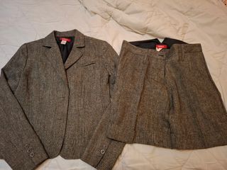 Traje chaqueta y pantalón Lefties gris