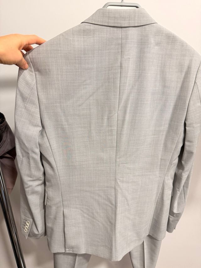 Traje Zara Gris Chaqueta 46 Pantalón 40