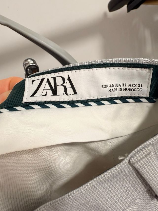 Traje Zara Gris Chaqueta 46 Pantalón 40