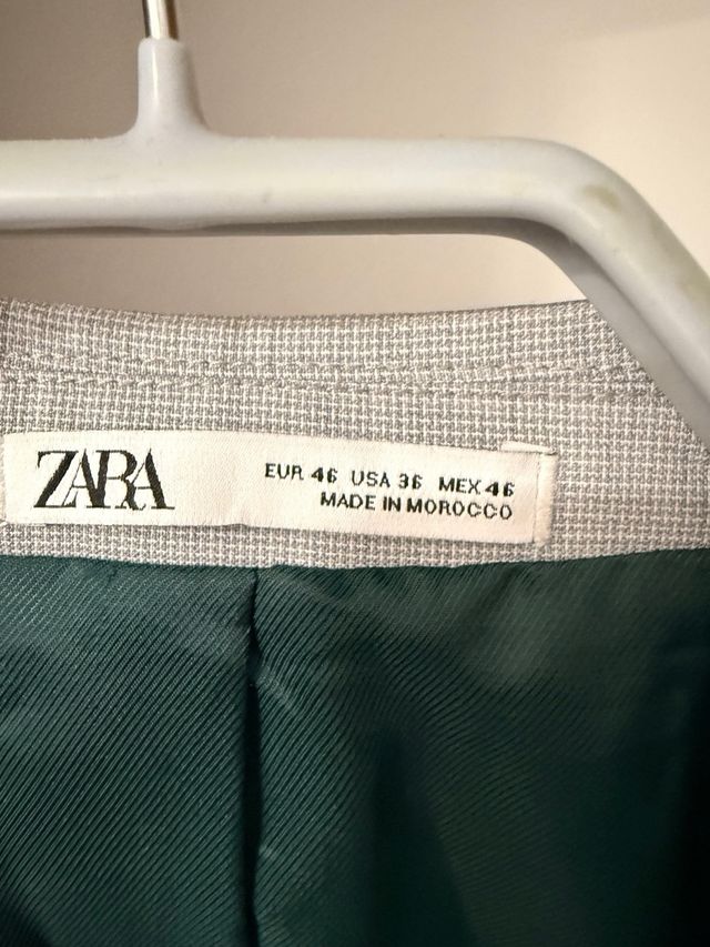 Traje Zara Gris Chaqueta 46 Pantalón 40