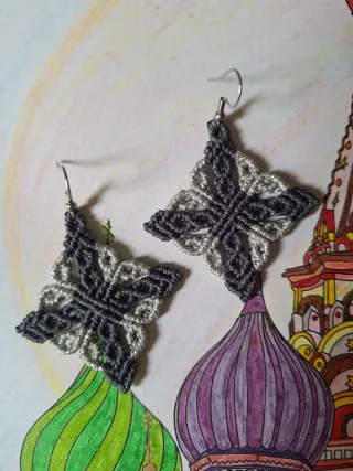 Pendientes macramé handmade