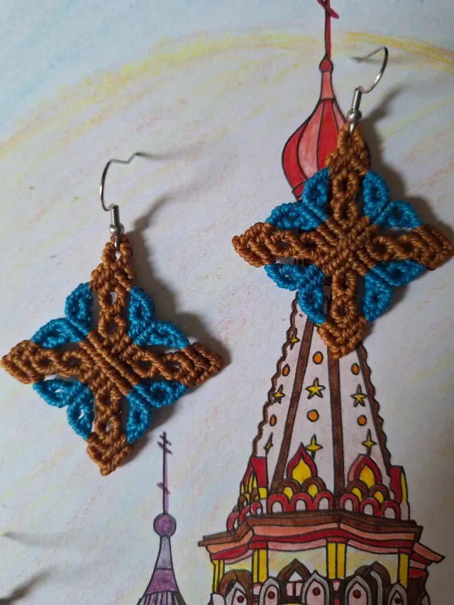 Pendientes macramé handmade