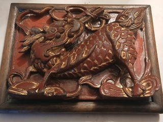 Panel Chino Antiguo Dragón