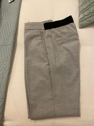 Pantalón Zara Pinza Chica Gris