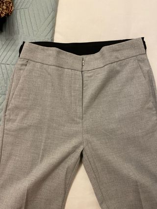 Pantalón Zara Pinza Chica Gris