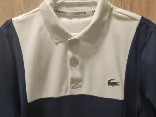 Polo Lacoste Blanco y Azul
