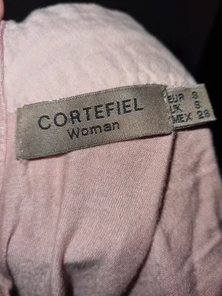 Camisa Cortefiel sin mangas rosa