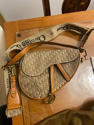 Bolso Christian Dior Crema/Marrón