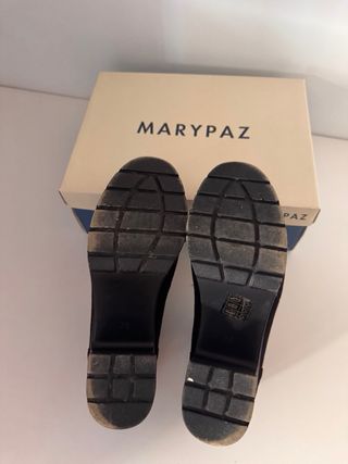 Botines Tacón Plataforma Marypaz Negros