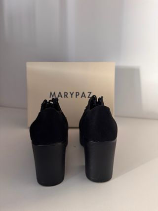 Botines Tacón Plataforma Marypaz Negros