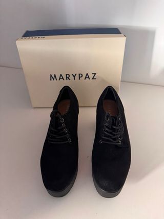 Botines Tacón Plataforma Marypaz Negros
