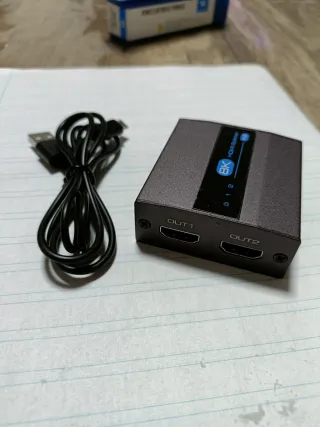 Divisor HDMI 8K 1x2 sin usar