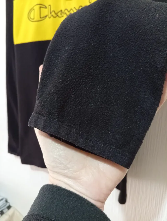 Fodera in pile Champion nero e giallo Taglia M