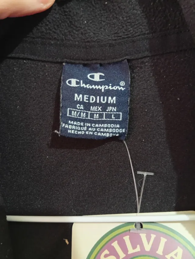 Fodera in pile Champion nero e giallo Taglia M