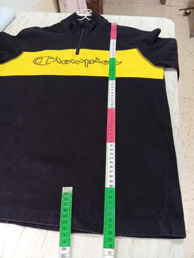 Fodera in pile Champion nero e giallo Taglia M