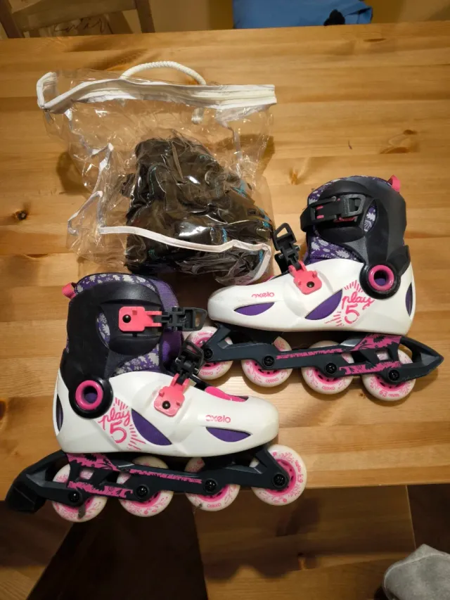 Patines en línea Oxelo niña talla ajustable 32-35