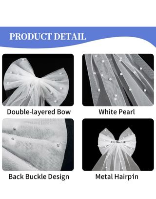 Velo Novia Perlas Pinza