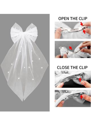 Velo Novia Perlas Pinza