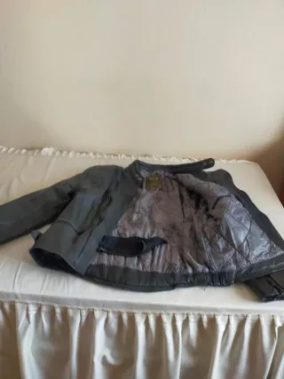 Conjunto de chaqueta y pantalón de cuero para moto