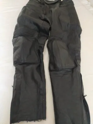 Conjunto de chaqueta y pantalón de cuero para moto