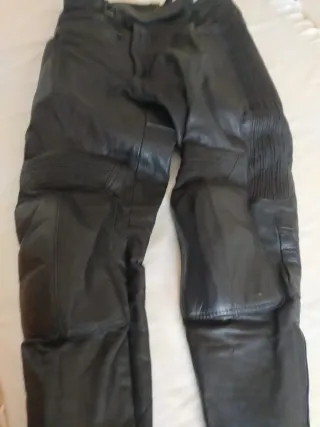 Conjunto de chaqueta y pantalón de cuero para moto