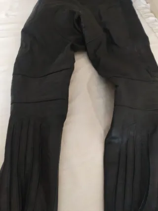 Conjunto de chaqueta y pantalón de cuero para moto